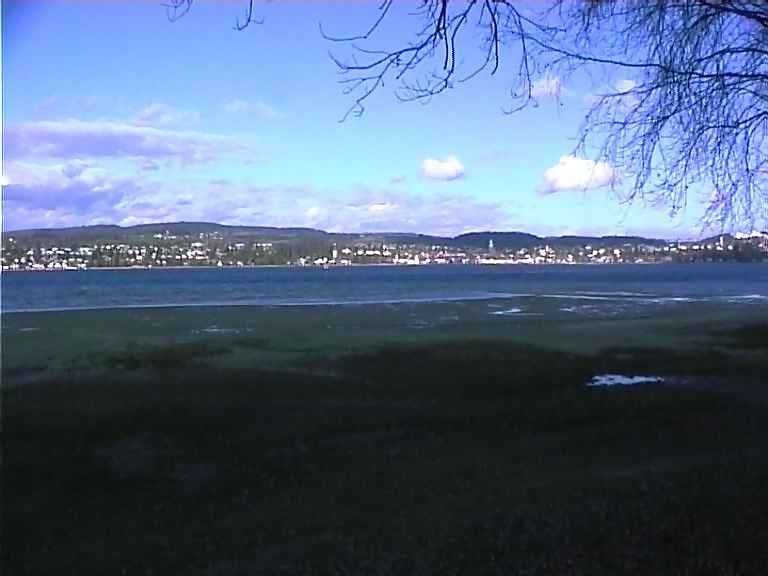 Strandbad Dingelsdorf mit Blick auf Überlingen